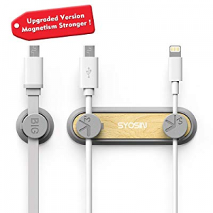SYOSIN Magnetic Cable Organizer,Desktop Cord Management,Multipurpose Magnetic Cable Clips with 3 Cab