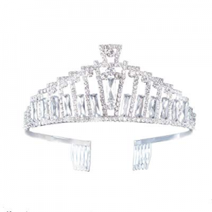 SSNUOY Rhinestone Birthday Tiaras for Girls Costume Headwear Princess Crown for Party