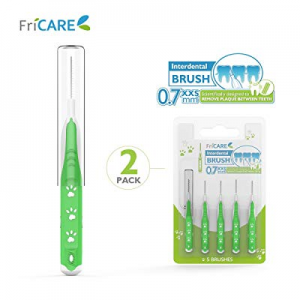 FriCARE 0.7mm Interdental Brush with Soft Bristles, 5 Counts/Pack, Optimal for Braces, Bridges and S