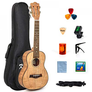 Classical Ukulele With Ukelele Bag Picks Tuner Strap String Cleaning Cloth Capo Finger Shot 26 Inch
