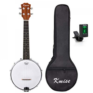Kmise 4 String Banjo Ukulele Uke Concert 23 Inch Size Sapele With Bag Tuner