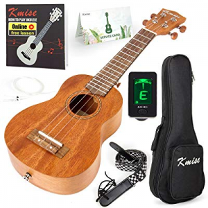 Ukulele Soprano Beginner Mahogany 21 Inch Vintage Hawaiian Ukelele With Uke Starter Pack Kit ( Gig B