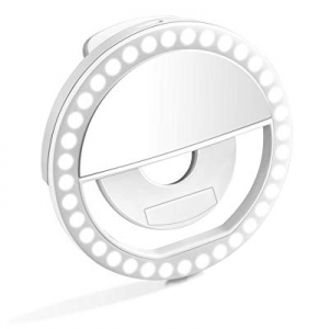 Selfie Ring Light, XINBAOHONG Rechargeable Portable Clip-on Selfie Fill Light with 36 LED for Smart