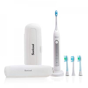 Electric Toothbrush, Rechargeable Electric Sonic Toothbrush for Adult 48000 VPM, SONICOOL Toothbrush