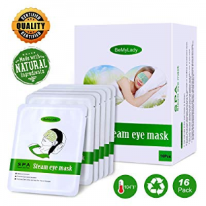 16 Packs Steam Eye Mask for Dry Eyes- Disposable Moist Heating Compress Pads for Sleeping, Relief Ey