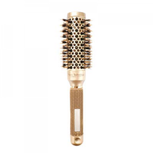 Round Barrel Brush Hair Brush with Natural Boar Bristles Nano Thermal Ceramic & Ionic Tech Hair Brus
