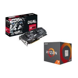 AMD RYZEN 7 2700 + ASUS Radeon RX 580 O4G @ Newegg