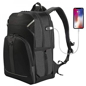G-FAVOR Laptop Business Backpack with USB Charging Port for Men Womens Hiking Travel College School 