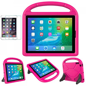 iPad 2/3/4 Kid-Proof Case - SUPLIK Durable Shockproof Protective Handle Bumper Stand Cover with Scre
