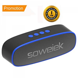Portable Wireless Speaker,Soweiek SC212 BT TWS Stereo Speaker with HD Sound and Enhanced Bass, Built
