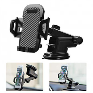 Favoto Car Phone Mount Cell Phone Holder Universal Multifunction Car Mount for Windshield Dashboard 