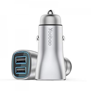 USB Car Charger, Yoobao 3.4A Metal Dual USB Car Phone Adapter Compatible iPhone X/ 8/7/ 6s Plus, iPa
