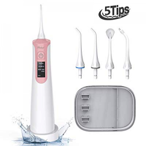 Dularf Water Flosser Cordless Oral Irrigator Rechargeable IPX7 Waterproof Teeth Cleaner with LCD Dis