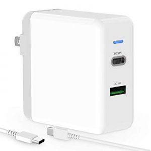 USB C Charger, T ATHINK 2 Port 48W USB C Power Adapter with 30W Power Delivery Port and 18W Quick Ch