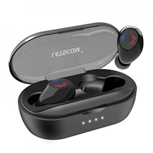 Letscom True Wireless Earbuds, Bluetooth 5.0 Headphones with Microphone, Wireless Running Sports Wor