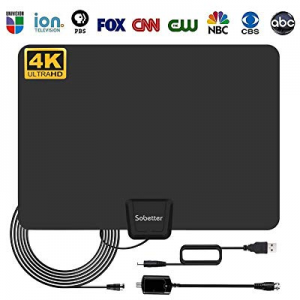 HDTV Antenna - Digital HD TV Antenna 60-90Miles Range Compatible 4K 1080P Free TV Channels Powerful