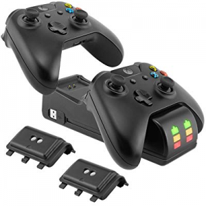 Ponkor Xbox One Controller Charging Station Dual Charging Dock Charger with 2 x 2200mAh Xbox one Con
