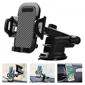 Favoto Car Phone Mount Cell Phone Holder Universal Multifunction Car Mount for Windshield Dashboard 
