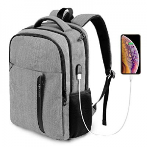 Laptop Backpack, Business Anti Theft Waterproof Travel Backpack with USB Charging Port for College S