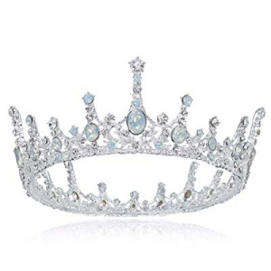 SSNUOY Bridal Crown Rhinestone Crystal Crown Dress-up Tiaras Wedding Accessories