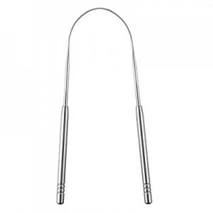 Tongue Cleaner Scraper Medical Grade Stainless Steel Metal Get Rid of Plaque and Bad Breath