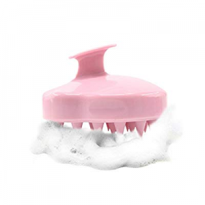 Hair Scalp Massager, Scalp Care Shampoo Brush Body Washing Massager Silicone Comb, Pink