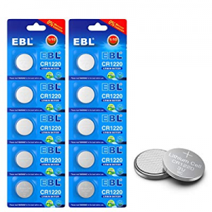 EBL 10Pcs CR1220 Button Cell Battery