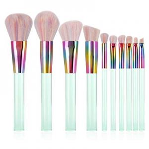Docolor Makeup Brushes 10 Pcs Professional Makeup Brush Set Premium Synthetic Kabuki Foundation Blen