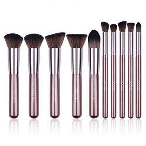 Docolor Makeup Brushes 10Pcs Makeup Brush Set Premium Kabuki Foundation Face Eye Make Up Brushes Kit