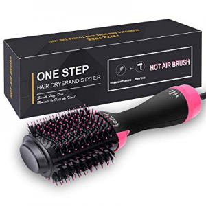 Hair Dryer Brush, IKEDON Dry, Straighten & Curl One Step Hair Dryer and Volumizer with Negative Ion