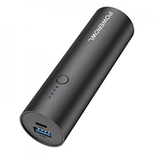POWEROWL Mini Power Bank 5000mAh High Capacity External Cell Phone Charger Portable Premium Aluminum