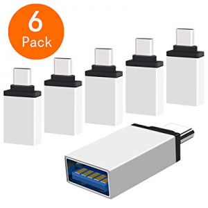 USB 3.0 to USB C Adapter 6 Pack, Converts USB 3.0 Female to USB C Male Works with Galaxy S8, S8+, S9