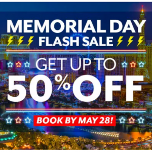 Memorial Day Flash Sale @Vegas.com 