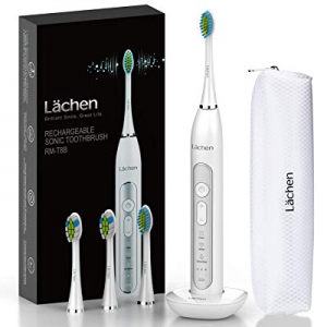 Sonic Electric Rechargeable Toothbrush with 9 Customizable Modes Optional Intensities 3 Hours Charge