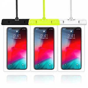 Waterproof Case, Veckle 3 Pack Waterproof Phone Pouch Universal Clear Water Proof Dry Beach Bag for
