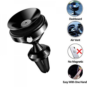 Car Phone Holder for Air Vent and Dashboard, Vacuum Suction Car Phone Mount (No Magnetic) 360° Rotat