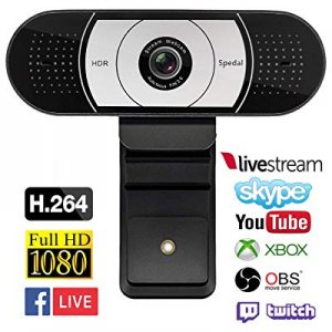 Spedal Streaming 1080P Webcam, Gaming Live USB Camera Compatible with Xbox One OBS Mixer Xsplit, HDR