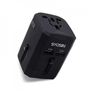Travel Adapter, SYOSIN International Travel Adapter, USB Wall Charger, USB Wall Plug Adapter, Intern