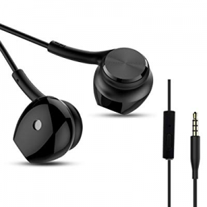 Leiqin Magnetic Wired Earphones with Microphone in Ear Headphones Super Bass Earbuds Compatible for