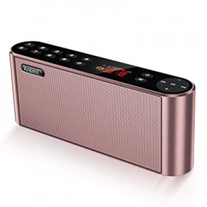 Antimi Bluetooth Speakers with FM Radio MP3 Player Stereo Portable Wireless Speaker Dual Drivers wit