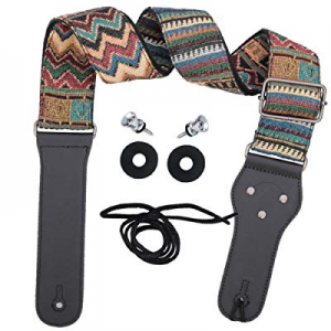 Dtown Bass Acoustic Guitar Strap Vintage 2 Inches Wide Fit for Kids or Adults (Vintage-04)
