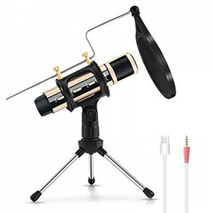 Recording Microphone, ZealSound Vocal Voice Singing Recording Broadcast Condenser Mic w/Stand Kit US