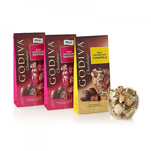 Assorted Milk Chocolate Truffles & Caramels, Large Bags, Wrapped, Set of 3