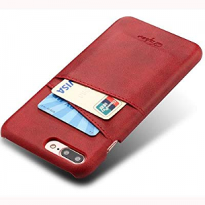 iPhone 7 Plus Luxury Synthetic Leather Case,Aulzaju iPhone 8 Plus Super Slim Cow Leather Credit Card