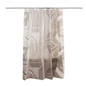 Broken Lines Shower Curtain Gray 72Lx72W"