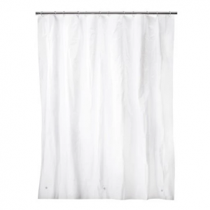 Solid Super Soft PEVA Shower Liner White 70Lx71W"