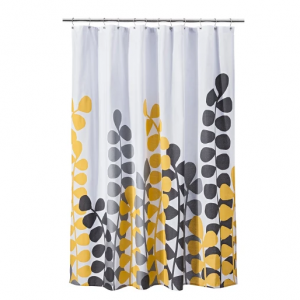 Vine Shower Curtain - Yellow/Gray 72Lx72W"