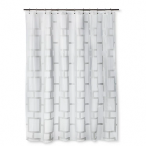 Grid Shower Curtain White - Room Essentials