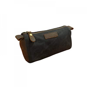 ROYALFAIR Toiletry Bag for Men Small Dopp Kit Vintage Cosmetic Makeup Bag Genuine Leather Waterproof