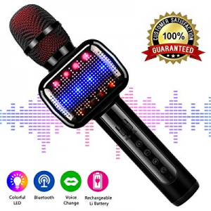 Karaoke Microphone, Microphone Wireless Kids Microphones with Bluetooth Speaker Portable Handheld To